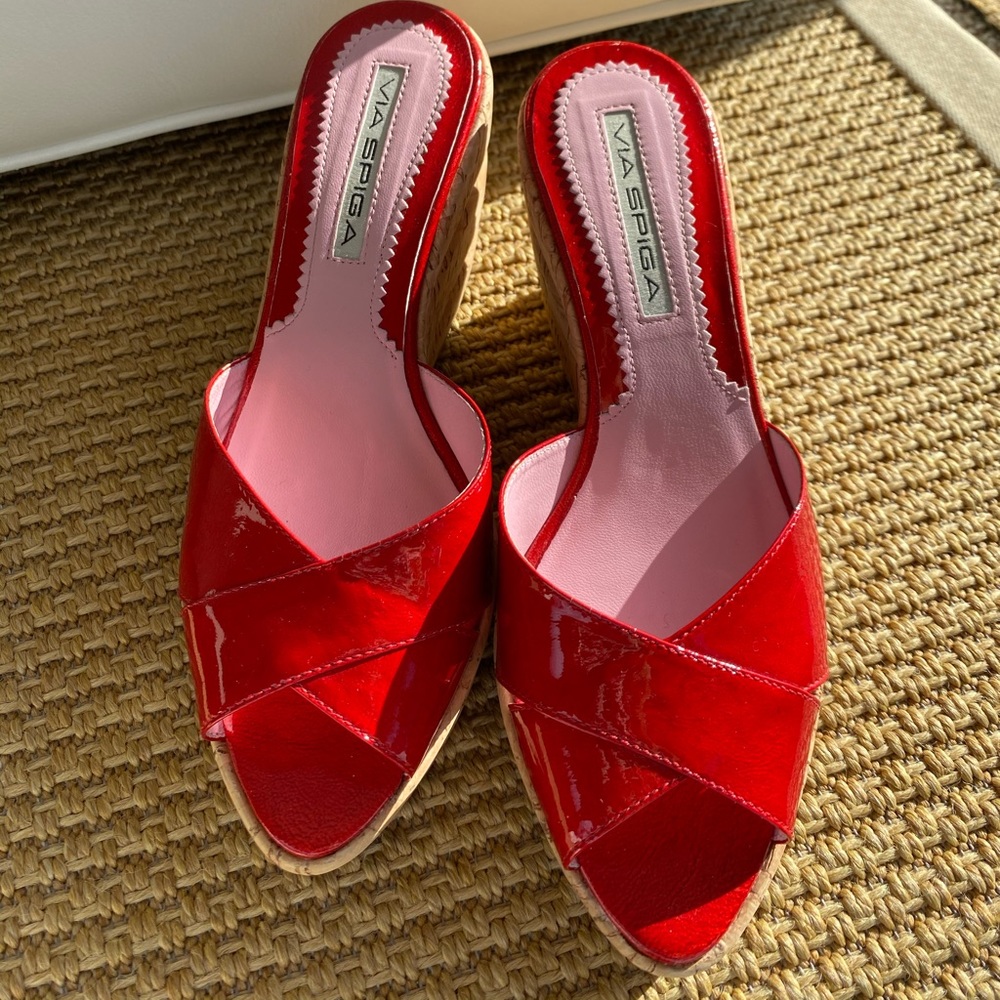 Via Spiga Cherry Red Heels